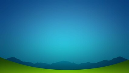 Obraz premium green landscape and blue sky gradient colors background cover 