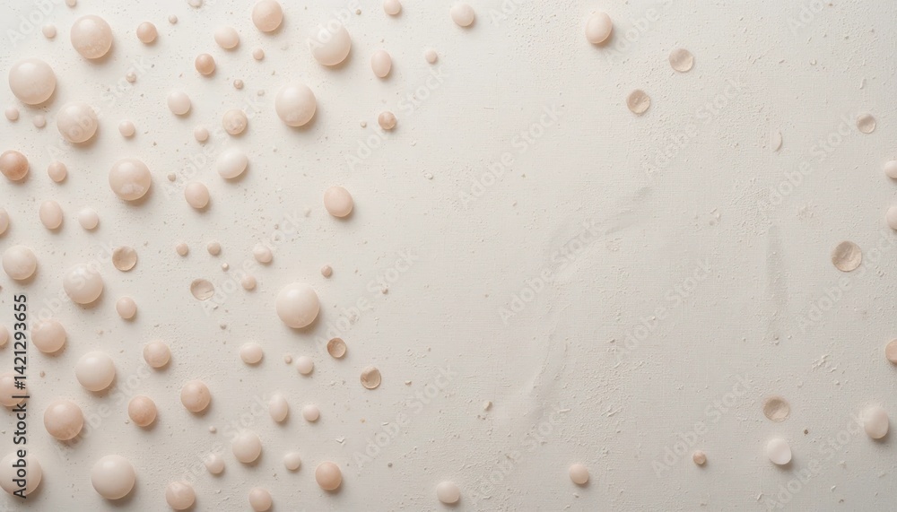 Poster bubbling reaction event scientific lab image of foam patterns minimalist environment top-down view e