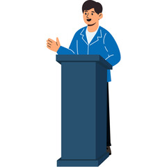 Lecturer at the Podium