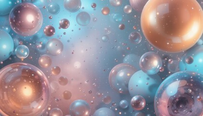 Explosive colorful bubbles floating through a dreamlike space abstract art modern digital creation surreal environment high-resolution viewpoint visual concept