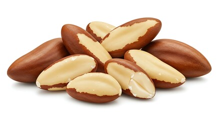 Obraz premium Nozes do Brasil isoladas no fundo branco