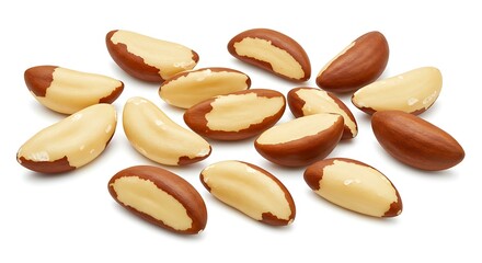 Obraz premium Brazil Nuts isolated on white background