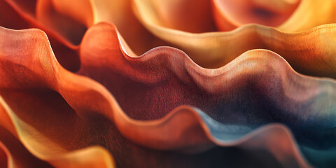 Obraz premium Abstract orange and blue wavy texture close up detailed