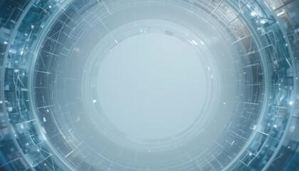 Obraz premium Exploring the digital realm abstract circular design futuristic technology 3d digital art high-tech environment aerial view conceptual innovation