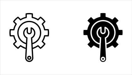 Simple Repair Related Vector Line Icons set Collection. Contains Icons such as Screwdriver, Technician, Wrench, Gear, vector illustration on white background.