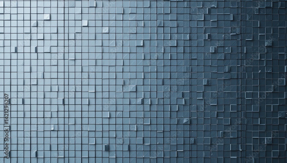 Poster Textured mosaic pattern abstract design digital art modern aesthetics close-up view visual complexity for creative projects