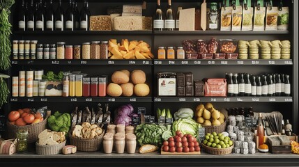 A well-stocked gourmet food store.