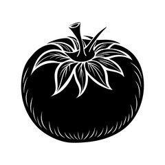 Tomato silhouette vector illustration
