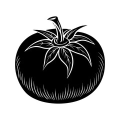 Tomato silhouette vector illustration