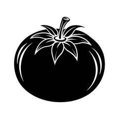 Tomato silhouette vector illustration