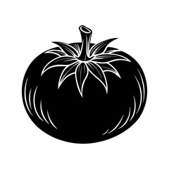 Tomato silhouette vector illustration