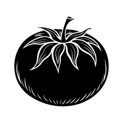 Tomato silhouette vector illustration