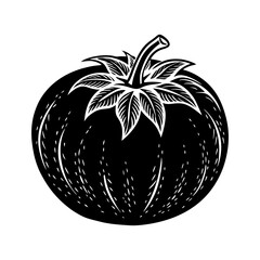 Tomato silhouette vector illustration