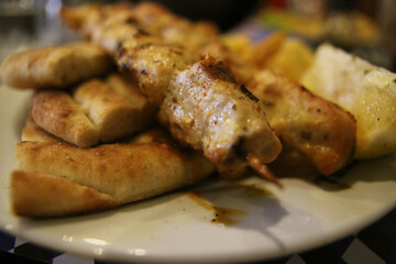 Souvlaki pita gyros Greek restaurant healthy fast food
