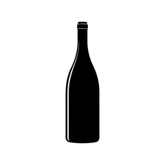 wine bottle vector silhouette illustration