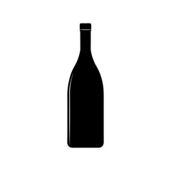 wine bottle vector silhouette illustration