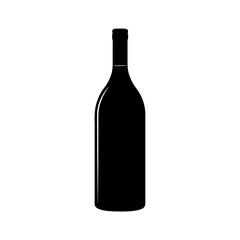 wine bottle vector silhouette illustration