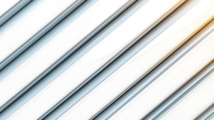 Obraz premium Diagonal white panels with subtle blue shadows, angled for a sleek, modern look