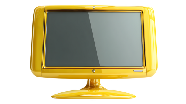 3d rendered lcd screen isolated on white or transparent background