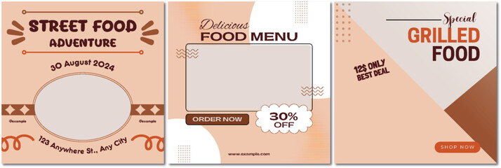 Engaging Food Promotion Templates for Social Media and Marketing Campaigns
