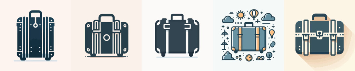 collection of vector suitcase images