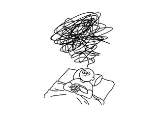 Insomnia symptoms: don’t sleep, thinking several things in the same time