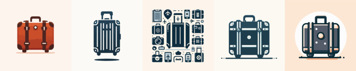 collection of vector suitcase images