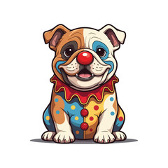 Cute bull Dog Eating Bone Cartoon Vector Icon Illustration. Animal Nature Icon Concept Isolated Flat