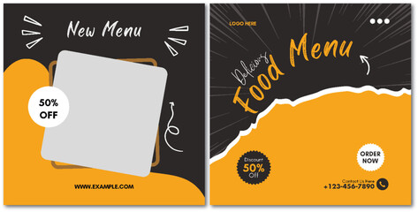Irresistible New Menu Announcement with Discount Food Promotion Template