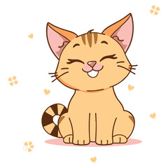 Cute Smiling Orange Kitten