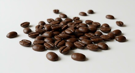 Obraz premium Coffee beans white background. Brazilian food