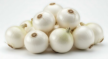 Fototapeta premium Brazilian raw onion white background. Brazilian food