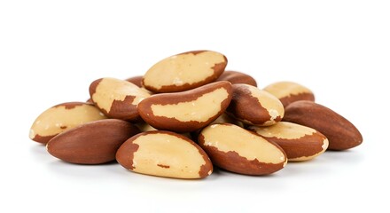 Fototapeta premium Brazil nuts white background. Brazilian food
