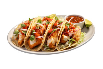 Fish tacos on a plate