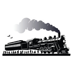 A tourist train vector on a white background