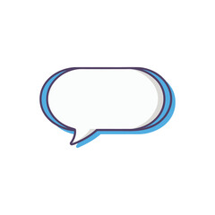 Fototapeta premium Speech balloon frame flat vector illustration on white background