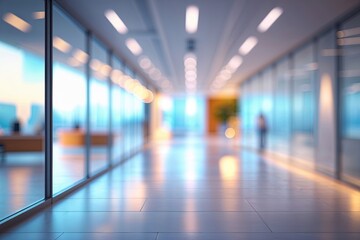 Serene Blurry Office Environment Perspective for Inspiring Tranquility in Public Spaces