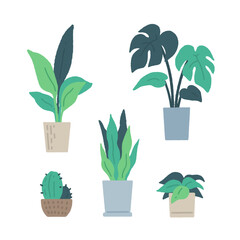 観葉植物のシンプルなイラスト