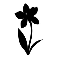 amaryllis flower minimalist silhouette vector - for nature graphic design projects amaryllis, plant flower modern artwork.