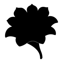 angel trumpet flower minimalist silhouette vector - for nature graphic design projects angel trumpet, plant flower modern artwork.