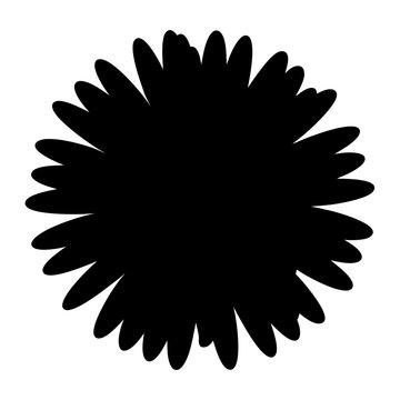 recommend clip art: aster flower minimalist silhouette vector - for nature graphic design projects aster, plant flower modern artwork.
