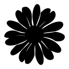 black eyesusand flower minimalist silhouette vector - for nature graphic design projects black eyesusand, plant flower modern artwork.