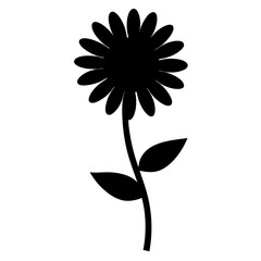 black eyesusand flower minimalist silhouette vector - for nature graphic design projects black eyesusand, plant flower modern artwork.
