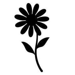 black eyesusand flower minimalist silhouette vector - for nature graphic design projects black eyesusand, plant flower modern artwork.