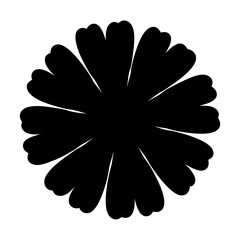 calendula flower minimalist silhouette vector - for nature graphic design projects calendula, plant flower modern artwork.