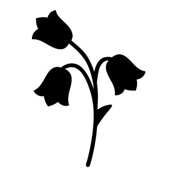 recommend clip art: bluebell flower minimalist silhouette vector - for nature graphic design projects bluebell, plant flower modern artwork.