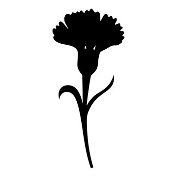 recommend clip art: carnation flower minimalist silhouette vector - for nature graphic design projects carnation, plant flower modern artwork.