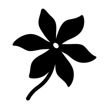 recommend clip art: clematis flower minimalist silhouette vector - for nature graphic design projects clematis, plant flower modern artwork.