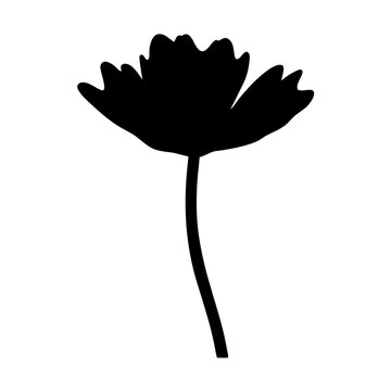 recommend clip art: coreopsis flower minimalist silhouette vector - for nature graphic design projects coreopsis, plant flower modern artwork.