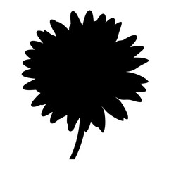 dahlia flower minimalist silhouette vector - for nature graphic design projects dahlia, plant flower modern artwork.